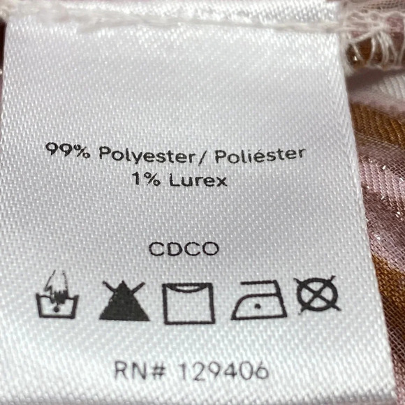 Venus Brown Metallic Cheetah Print V-Neck 3/4 Sleeves Kimono Coverup Top Size XS - Picture 13 of 13